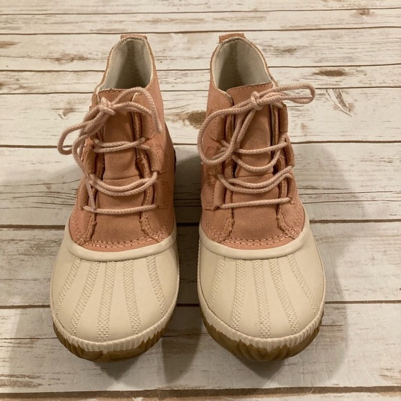 Sorel Women’s Boots Pink & Cream Out N About Waterproof Lace Up Size 8 - Picture 2 of 11